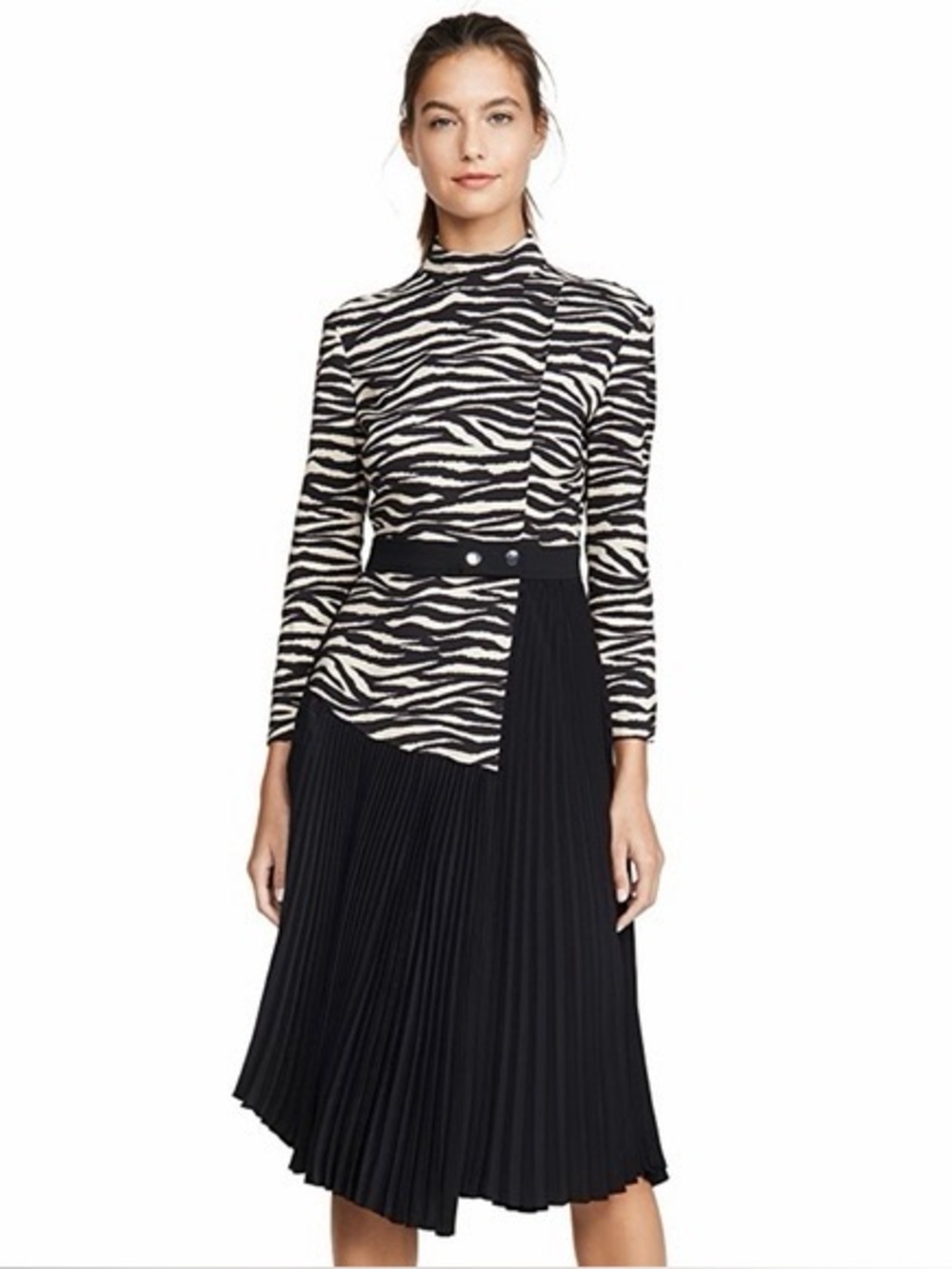 A.L.C. Peyton Zebra Print Combo Dress size 4